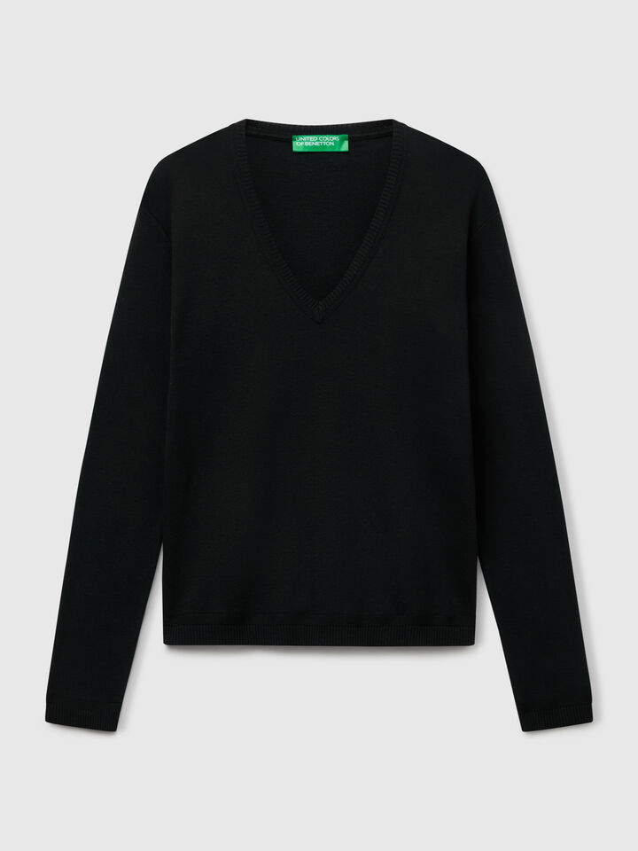 V NECK SWEATER L/S Women image number 5